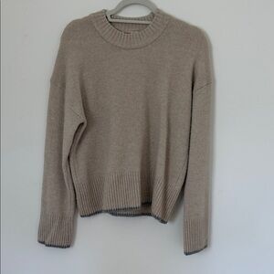 Faherty Women's Tan Crew Neck Sweater